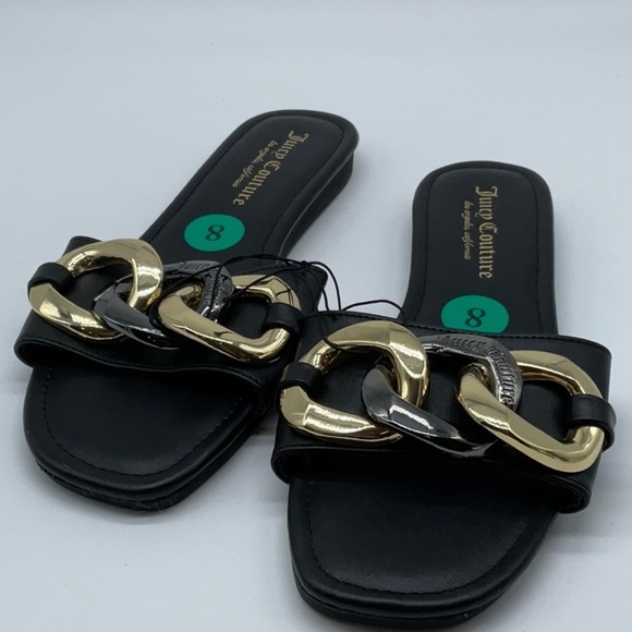 Juicy Couture gold tone chain embellished slide - Picture 6 of 9